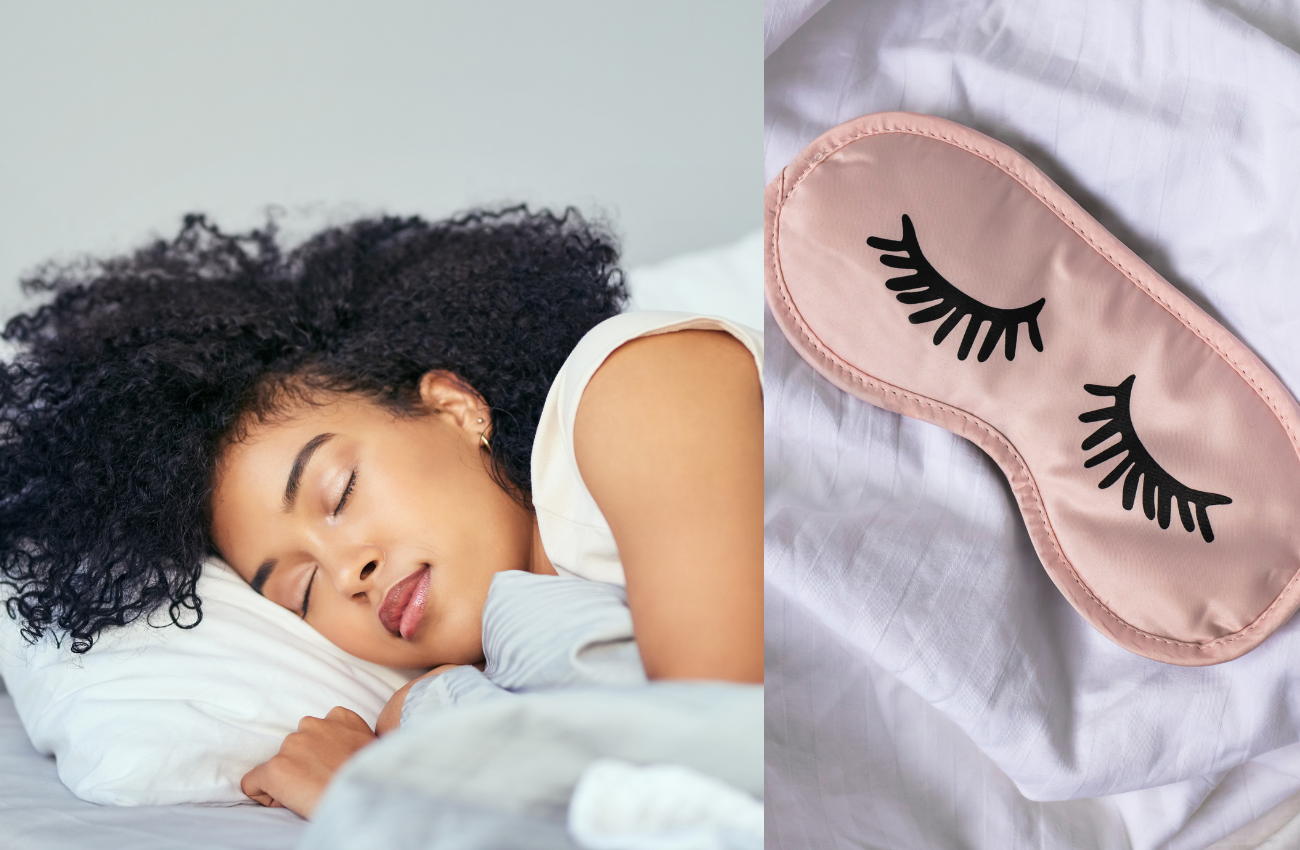 Woman Sleeping Eye Mask Women Sleep Tips