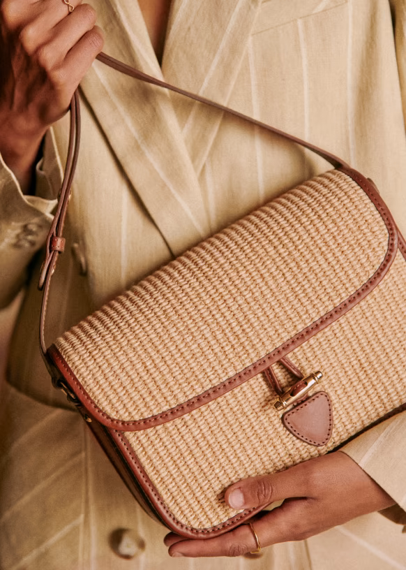 sezane milo crossbody bag naturel