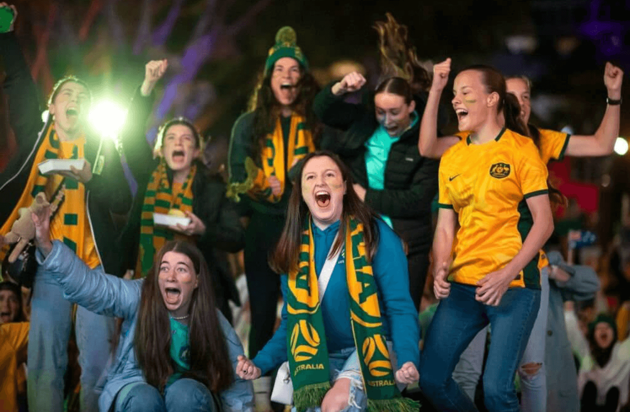 Australian Female Fans Celebrate Women's World Cup 2023